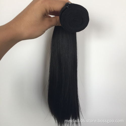 Best quality xuchang virgin Brazilian hair super double drawn straight human hair weft remy hair double drawn